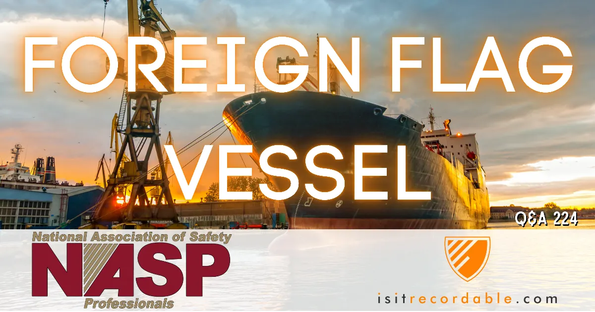 Illustration for the scenario: Foreign Flag Vessel