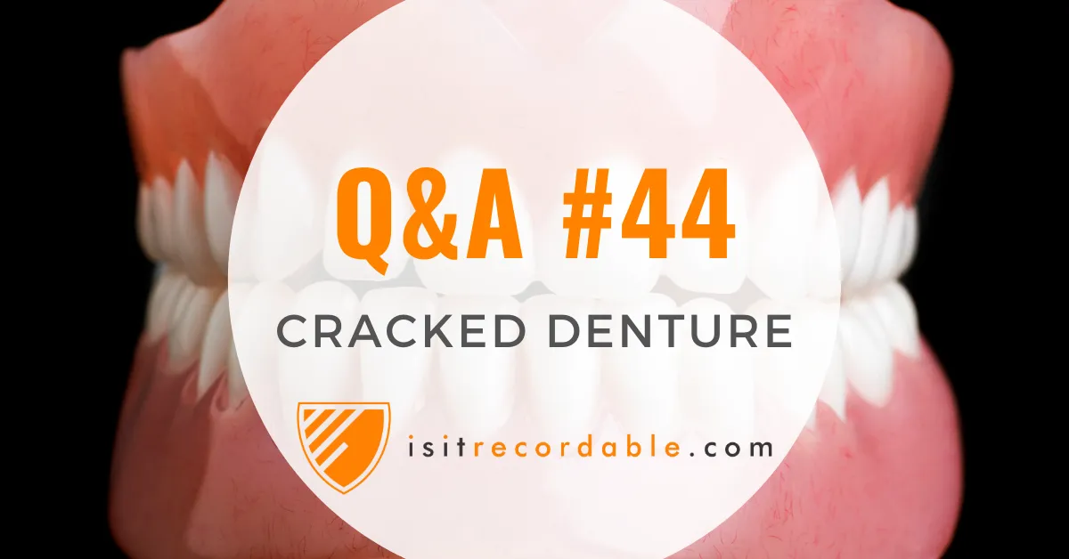 Illustration for the scenario: Cracked Denture