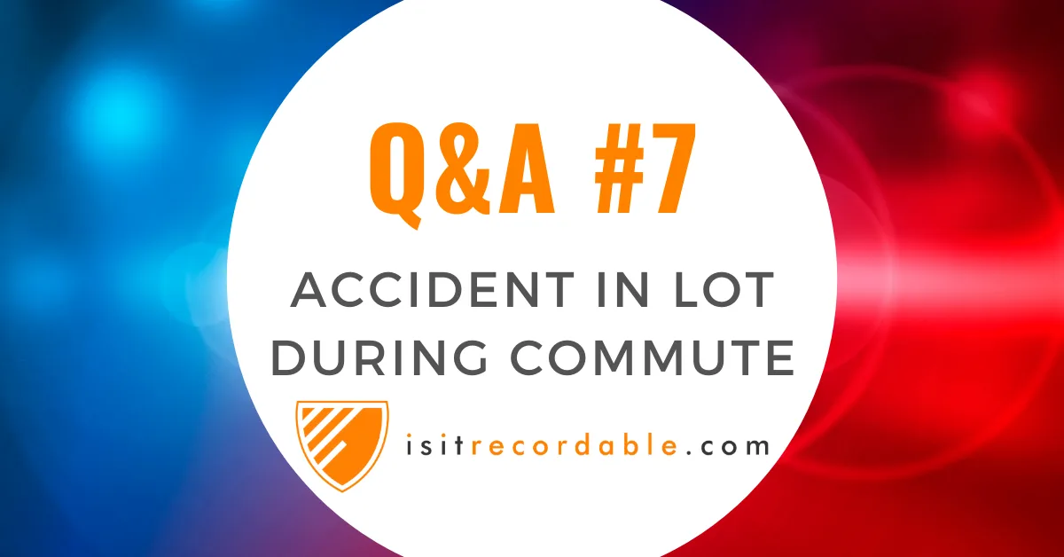 Illustration for the scenario: Accident in Company Parking Lot During Commute