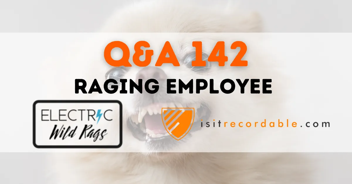 Illustration for the scenario: Raging Employee