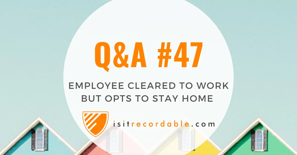 Illustration for the scenario: Employee Opts to Stay Home