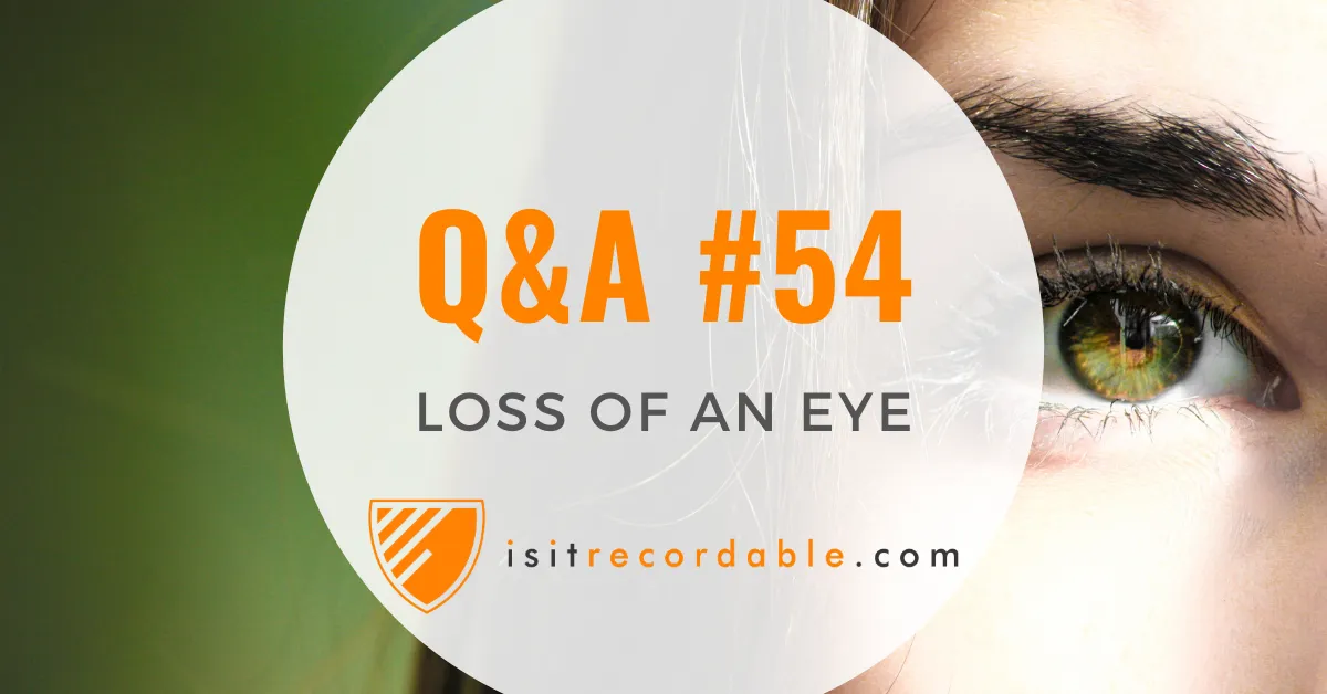 Illustration for the scenario: Loss of an Eye