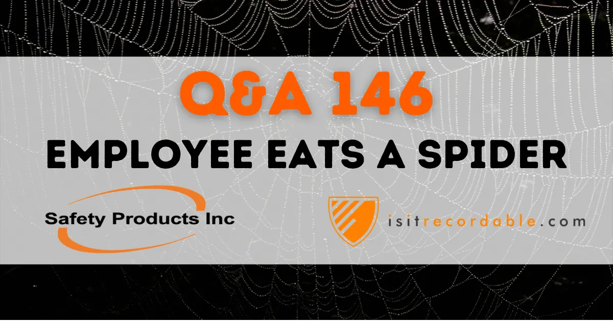 Illustration for the scenario: Employee Eats a Spider