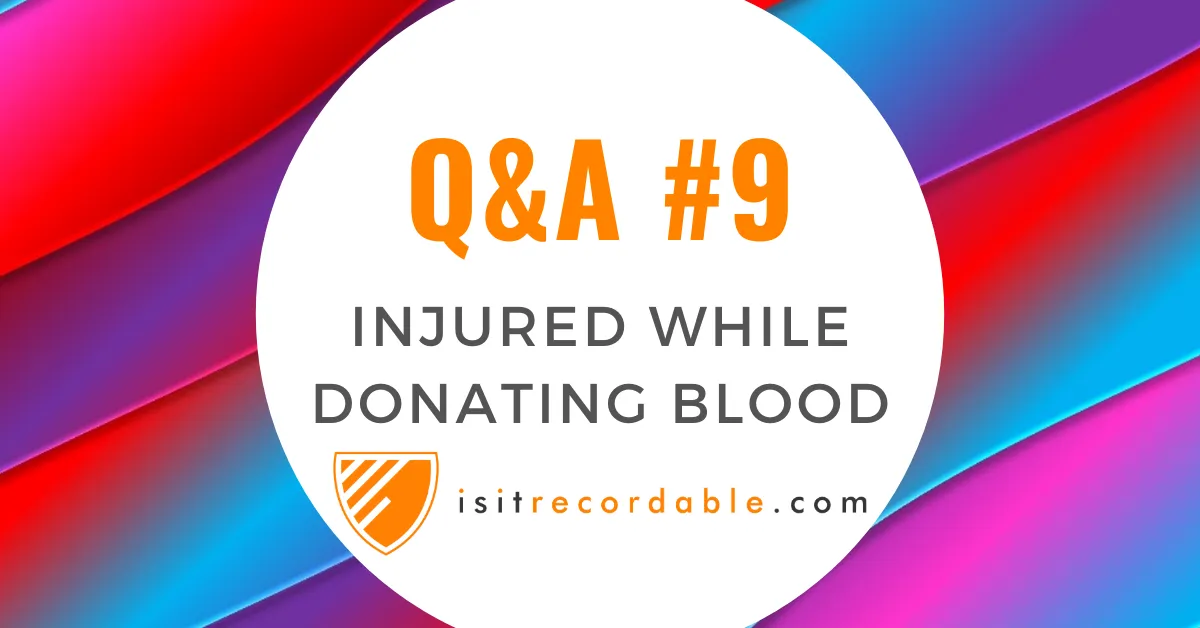 Illustration for the scenario: Injured While Donating Blood