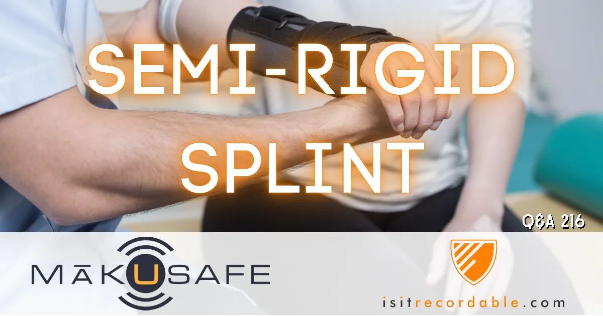 Illustration for the scenario: Semi-Rigid Splint