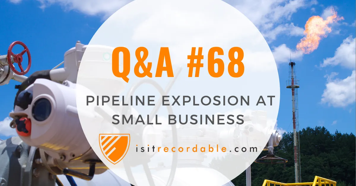 Illustration for the scenario: Pipeline Explosion (at a small business)