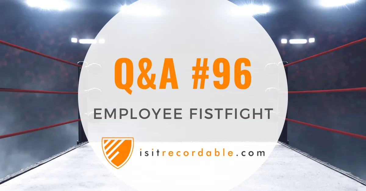 Illustration for the scenario: Employee Fistfight