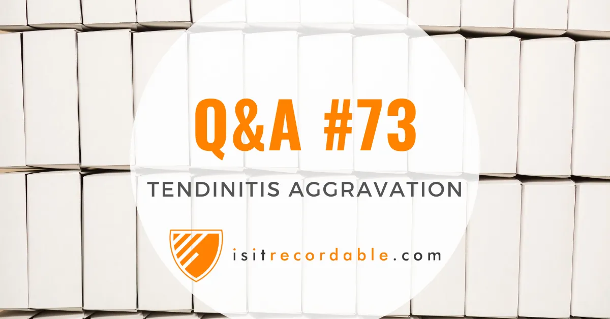 Illustration for the scenario: Tendinitis Aggravation